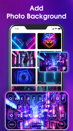 Neon LED Keyboard: RGB & Emoji