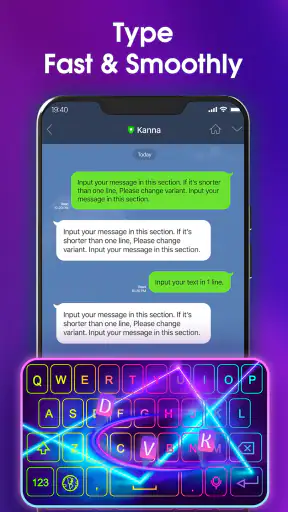 Neon LED Keyboard: RGB & Emoji