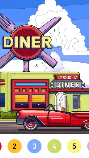 Nostalgia Color by number game