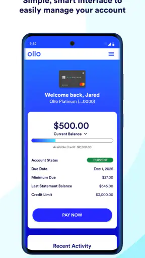 Ollo Credit Card Mobile App