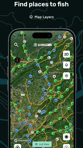 onWater Fish - Fishing Spots