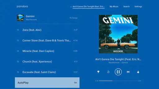 Pandora Music for TV