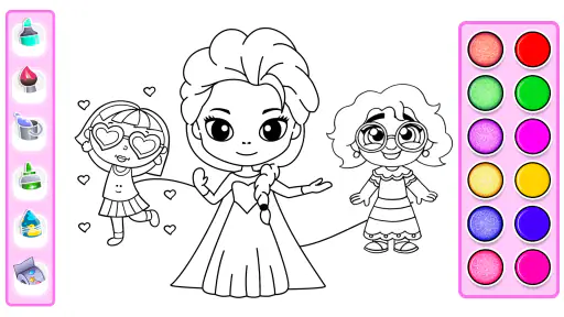 Princess Coloring Book Glitter