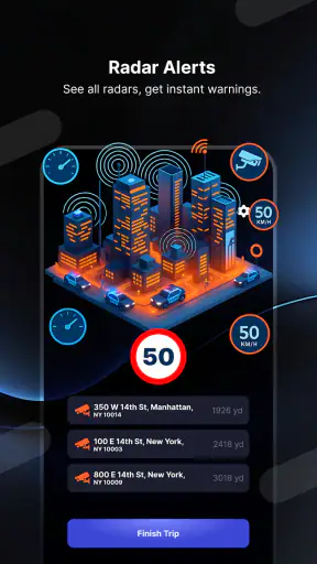 Radar GO-X: HUD, GPS, Maps