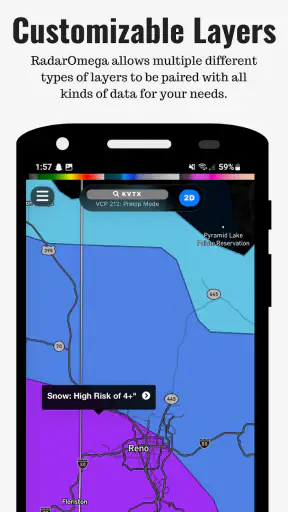 RadarOmega: Doppler Radar App