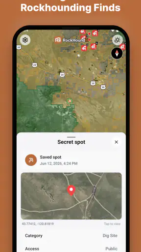 RockHoundR: Rockhounding Map