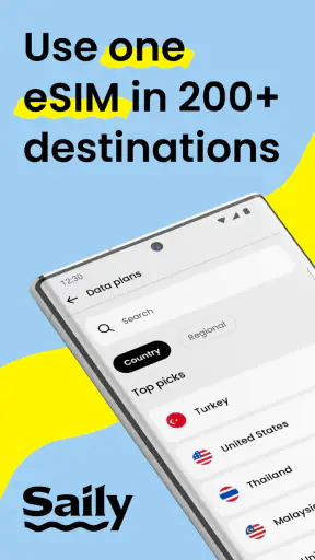 Saily: eSIM + phone number