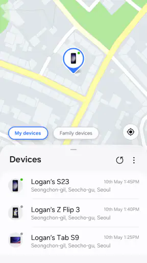 Samsung Find: Location Sharing