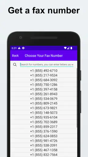 Send & Receive Fax Number