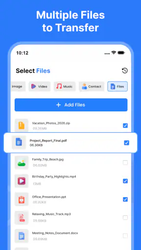 Smart Switch App File Transfer