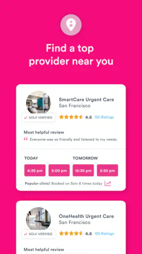 Solv: Find Quality Doctor Care