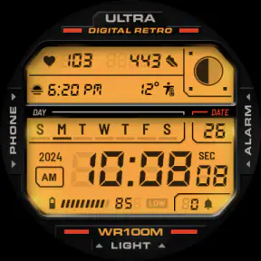 ULTRA Digital Retro watch face