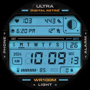 ULTRA Digital Retro watch face