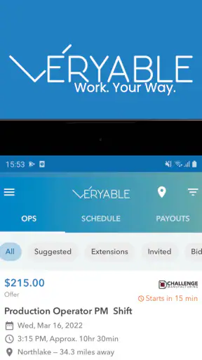 Veryable: Work. Next Day Pay