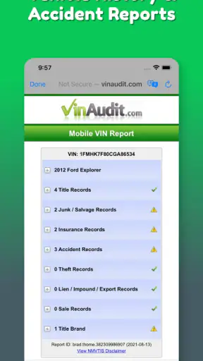 VIN Check Report for Used Cars