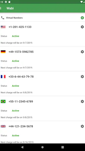 Wabi - Virtual Phone Number