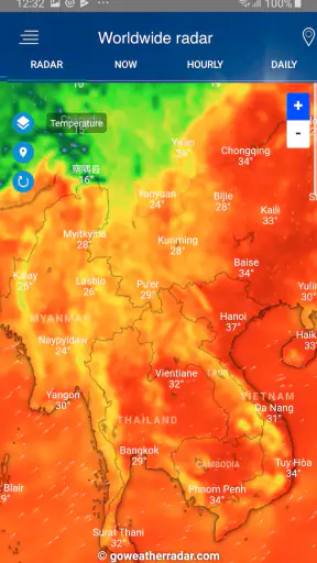 Weather Radar - Windy, rain