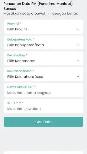 Aplikasi Cek Bansos