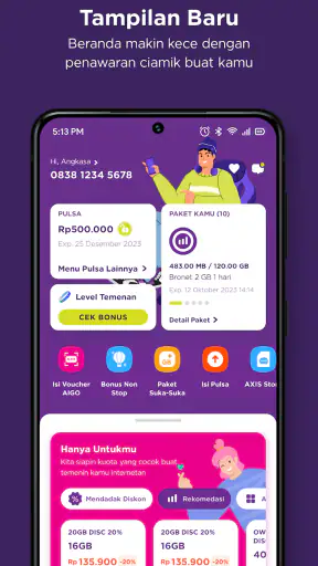 AXISnet Cek & Beli Kuota Data