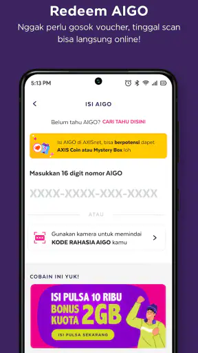 AXISnet Cek & Beli Kuota Data