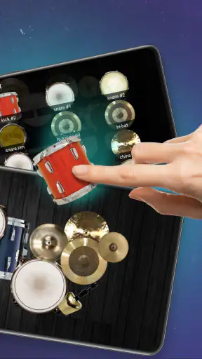 Bermain Drum dengan Set Drum