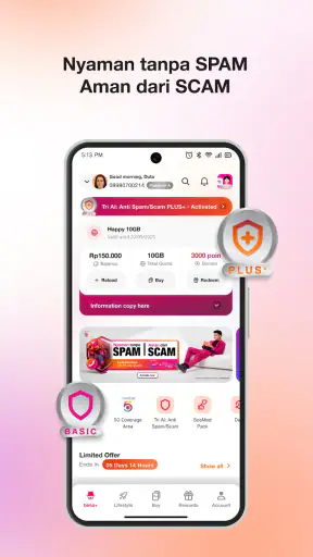 bima+ - Beli Pulsa/Paket - Tri