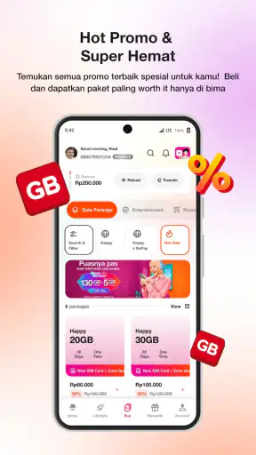 bima+ - Beli Pulsa/Paket - Tri