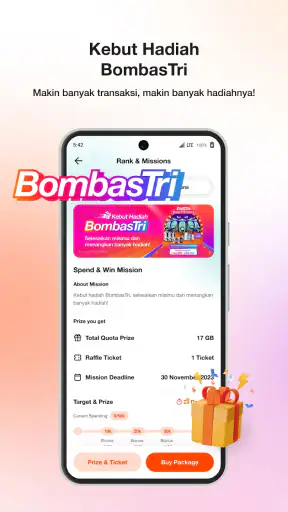 bima+ - Beli Pulsa/Paket - Tri