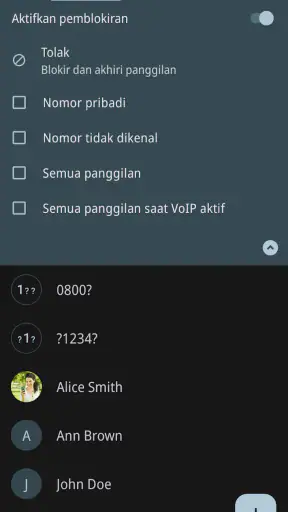 Calls Blacklist - Blokir Nomor