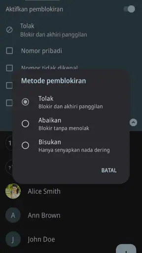 Calls Blacklist - Blokir Nomor