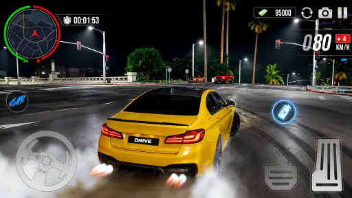 Car Driving Midnight Drifting