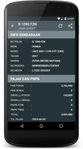 Cek Pajak Kendaraan
