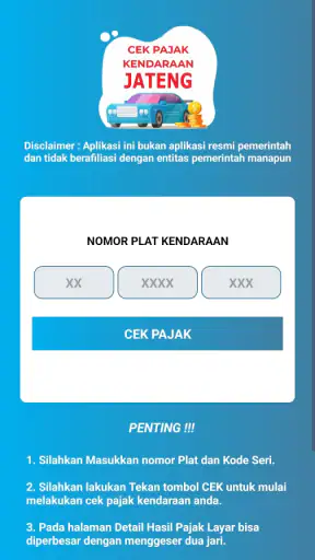 Cek Pajak Kendaraan Jateng
