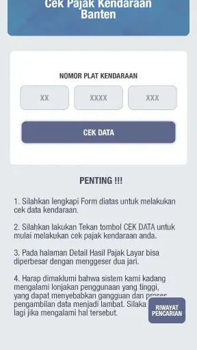 Cek Pajak Kendaraan Online