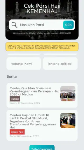 Cek Porsi Haji Kemenhaj