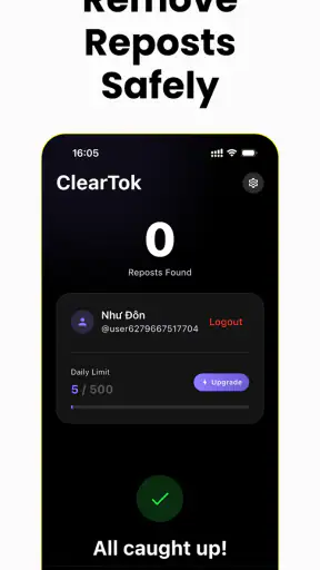 ClearTok: Repost Remover