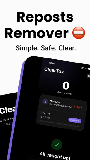 ClearTok: Repost Remover