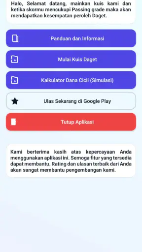 Dana Cicil: Kuis Daget