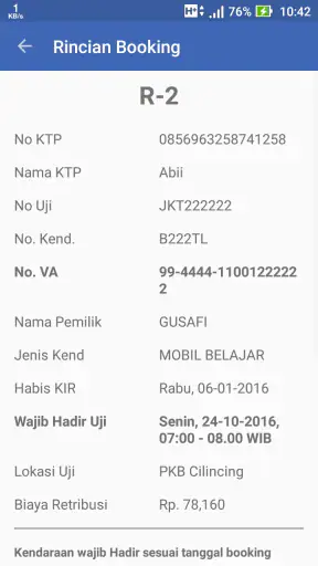 eKIR Jakarta - Booking