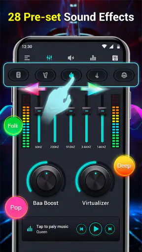 Ekualiser-penguat bass &Volume