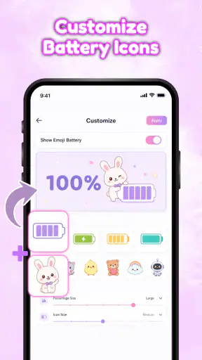Emoji Battery Icon & Widget