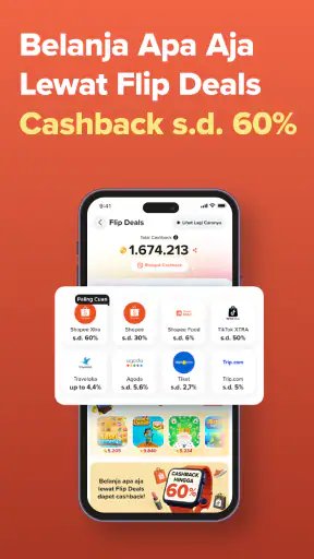 Flip: Transfer & Cashback