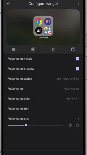Folder Widget - Large Folders
