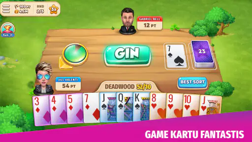 Gin Rummy Stars - Main Kartu