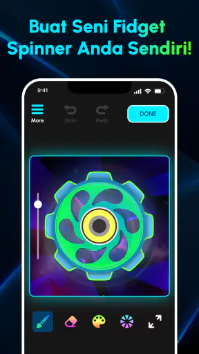 Glow Finger Spinner Art App