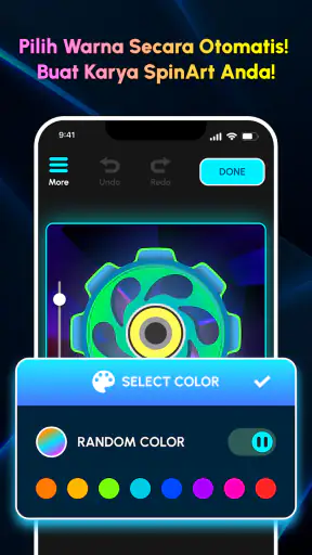 Glow Finger Spinner Art App