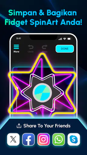Glow Finger Spinner Art App