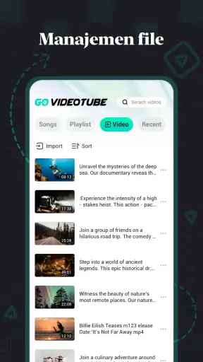 Go VideoTube - pemutar video