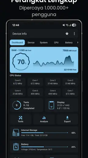 Info Perangkat: CPU,RAM