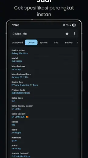 Info Perangkat: CPU,RAM